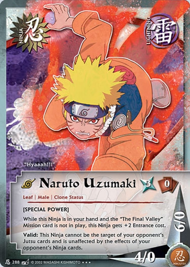 Carta Naruto Uzumaki encapsulada em slab Diamond Group